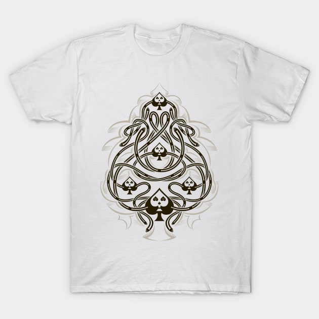 Playing Cards – Spades T-Shirt by neodhlamini
